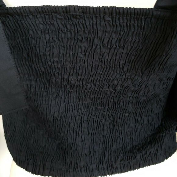 WALTER BAKER Kim black blouse shirred ruffle cotton poplin tank top Size XS NEW - Picture 6 of 10